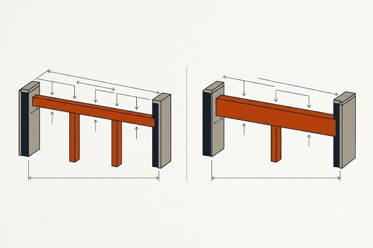Moving a post against adding a beam ply