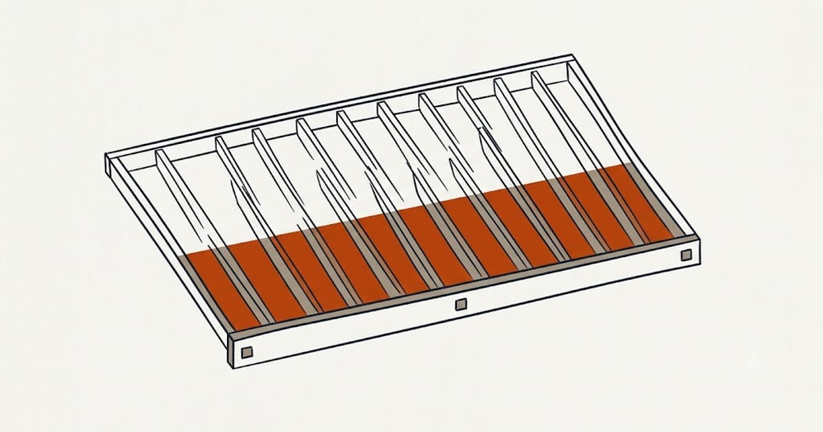 The tributary width a beam carries from the joists above