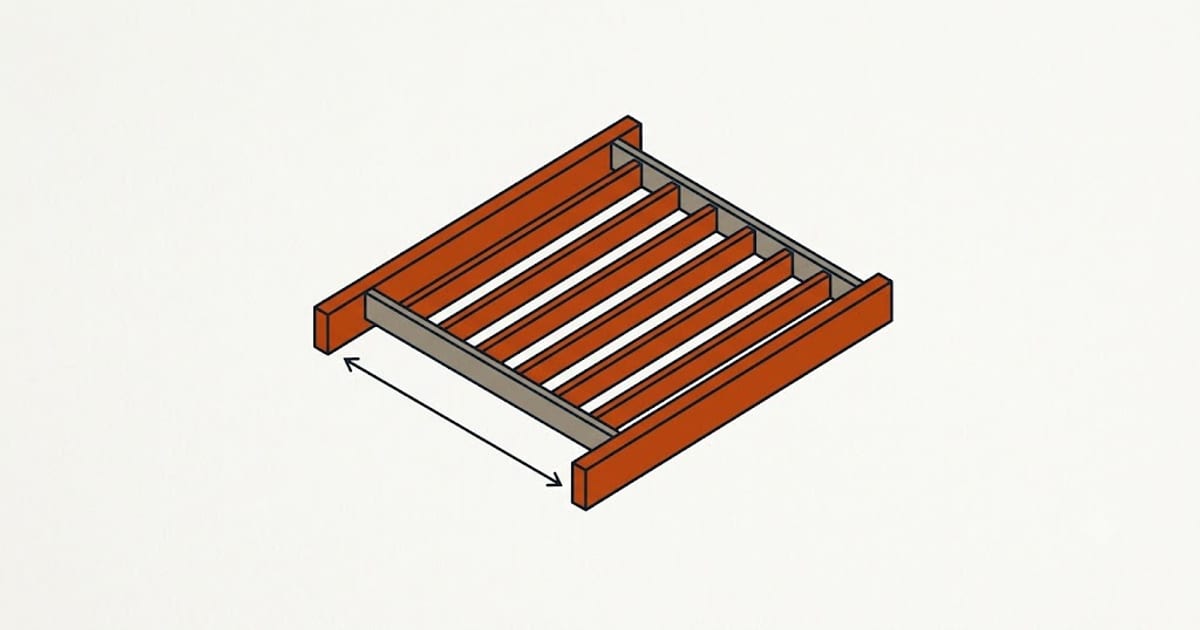 Joists spanning between beams at different spacings
