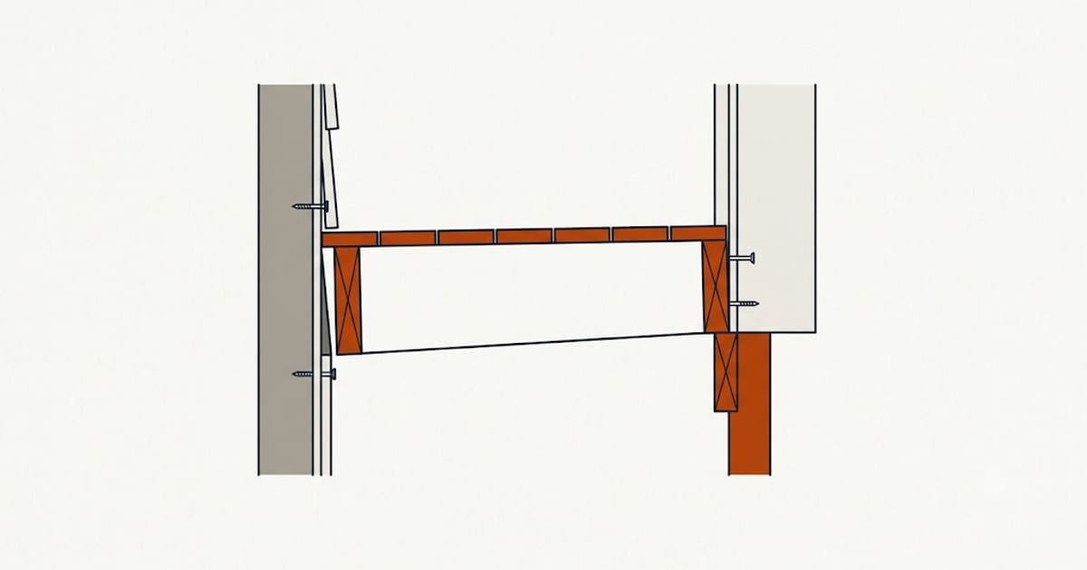 A ledger pulling away from the house wall